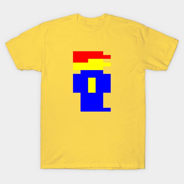 Cuthbert in the Mines - Solo Pixel Art T-Shirt by RetroTrader